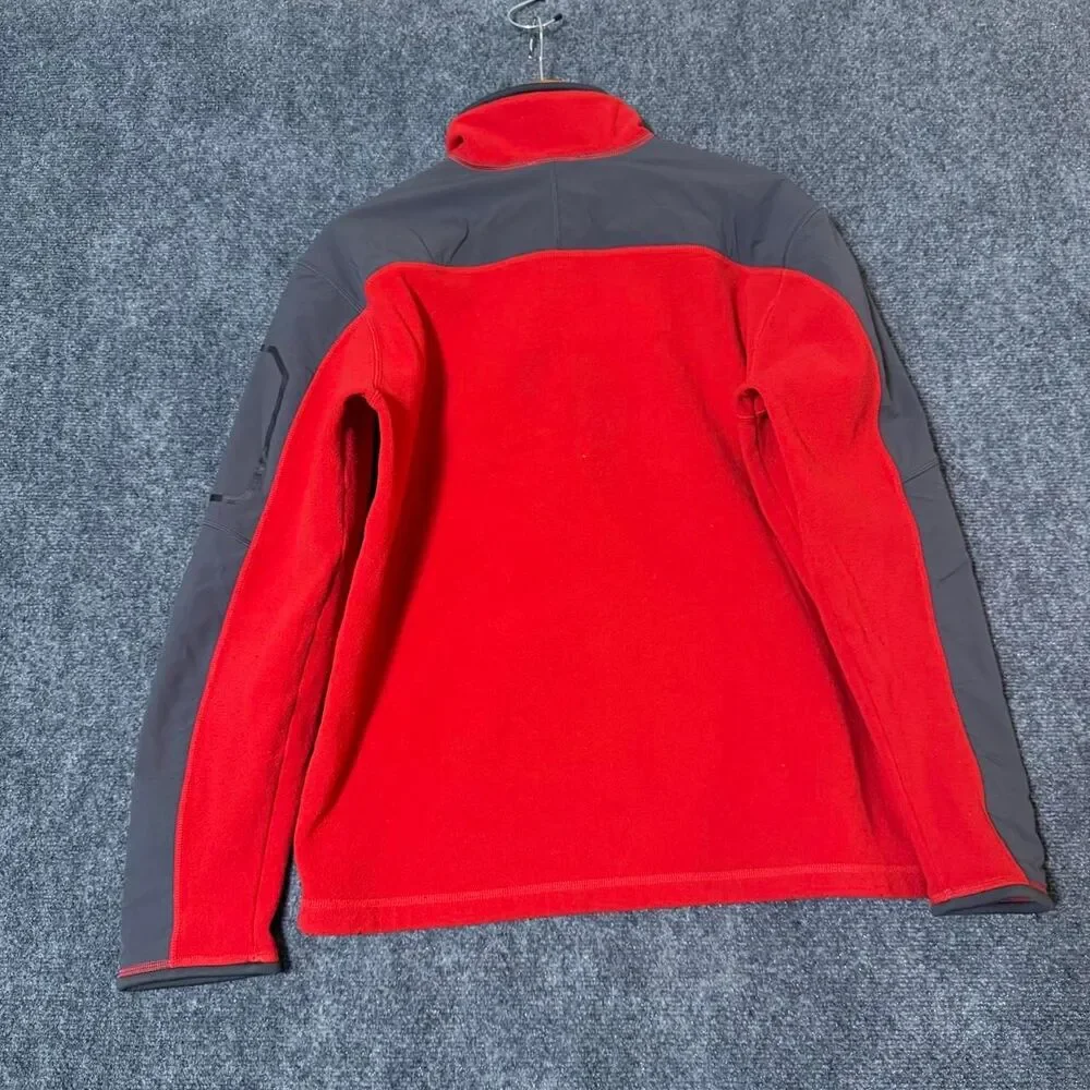 The North Face Polartec Classic Fleece 1/4 Zip Pullover Mens Large Red Zip Pocke